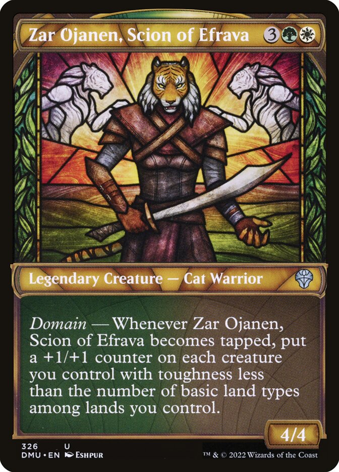Card Scan of Zar Ojanen, Scion of Efrava | DMU (Showcase)