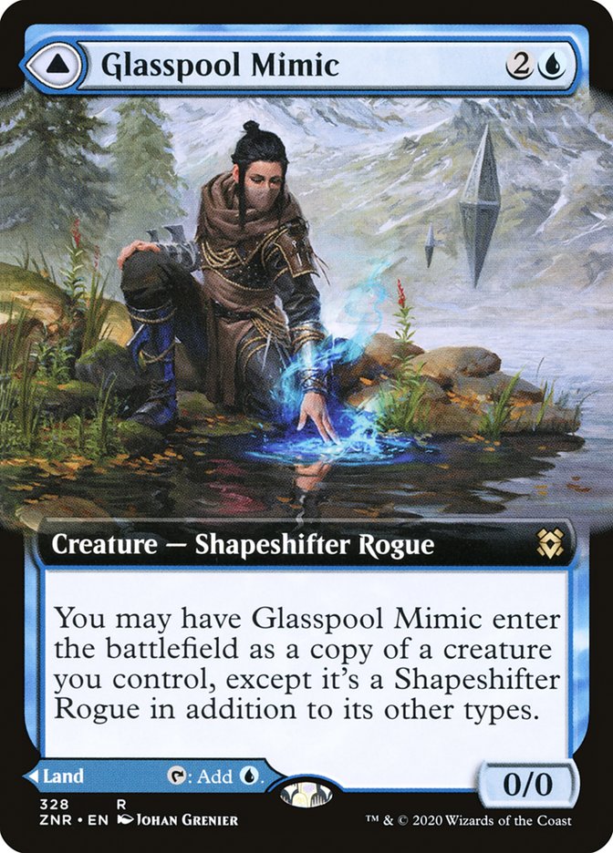 Glasspool Mimic // Glasspool Shore | ZNR (Extended Art)