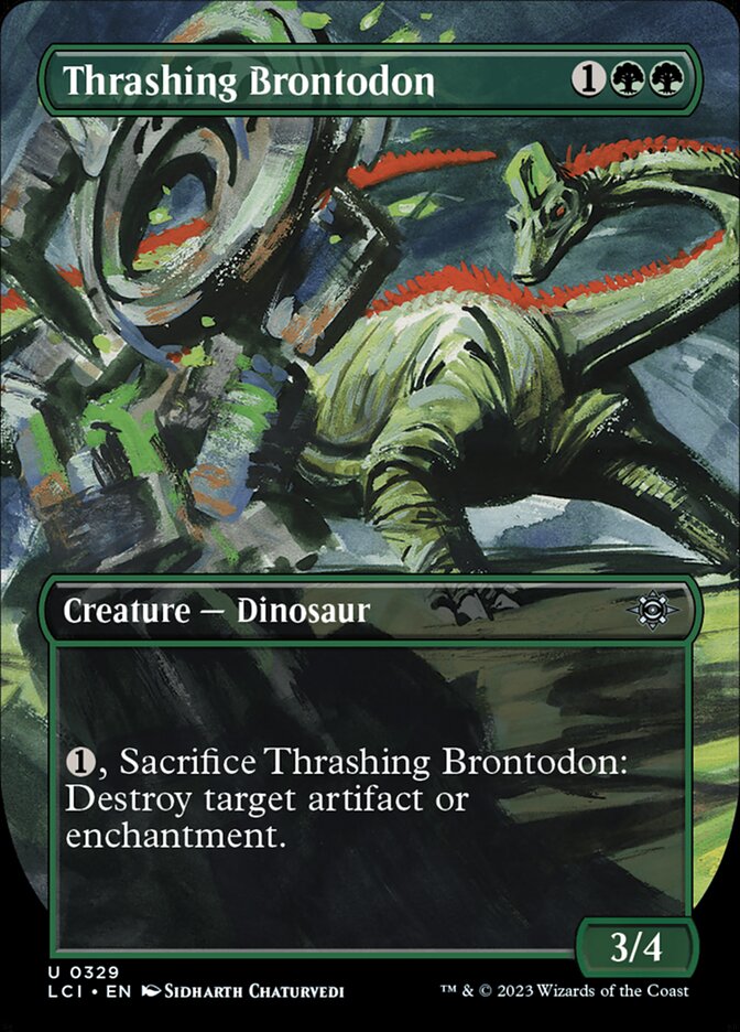 Card Scan of Thrashing Brontodon | LCI (Classic Dinos)