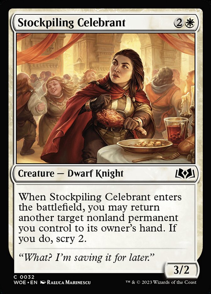 Card Scan of Stockpiling Celebrant | WOE