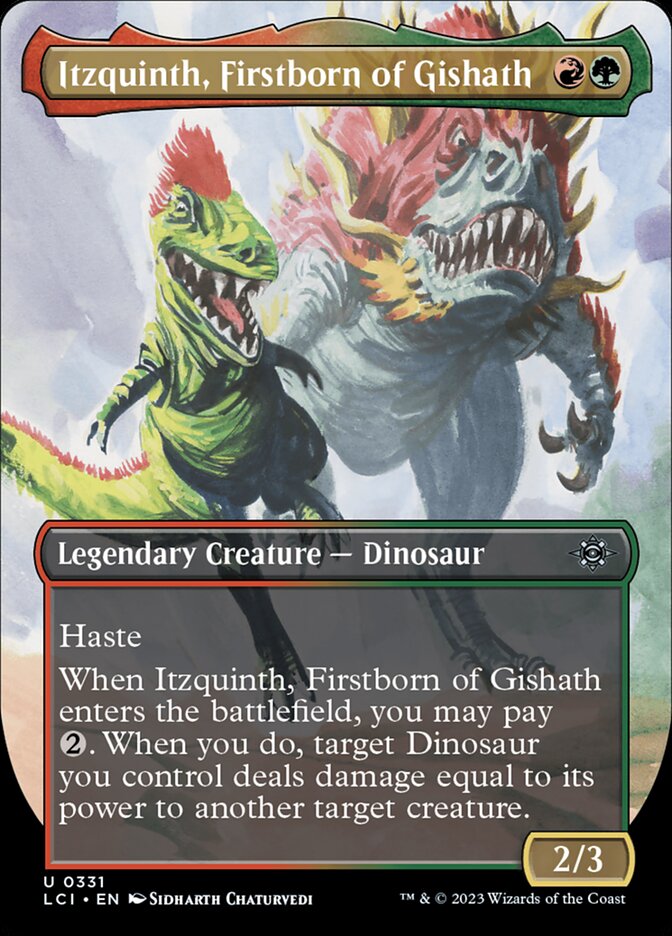 Card Scan of Itzquinth, Firstborn of Gishath | LCI (Classic Dinos)
