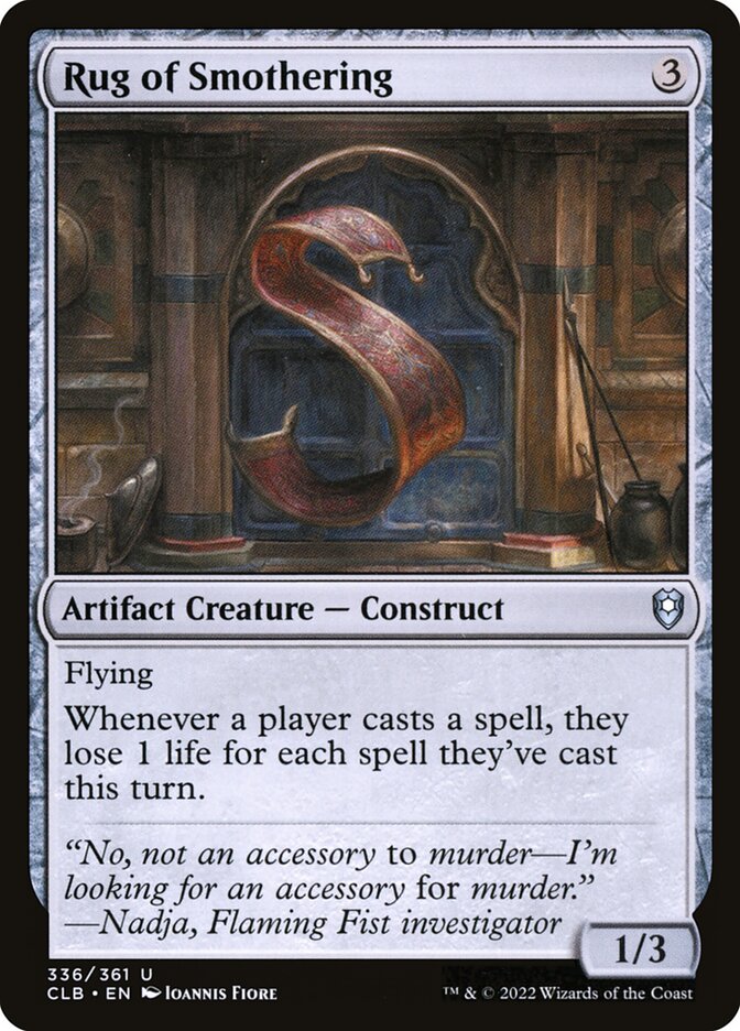 Card Scan of Rug of Smothering | CLB