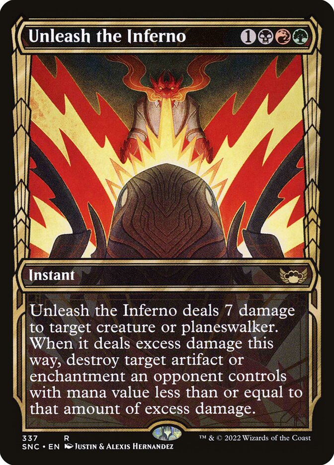 Card Scan of Unleash the Inferno | SNC (Golden Age Showcase)