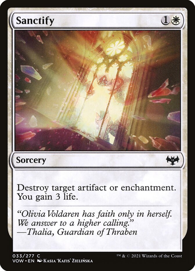 Card Scan of Sanctify | VOW