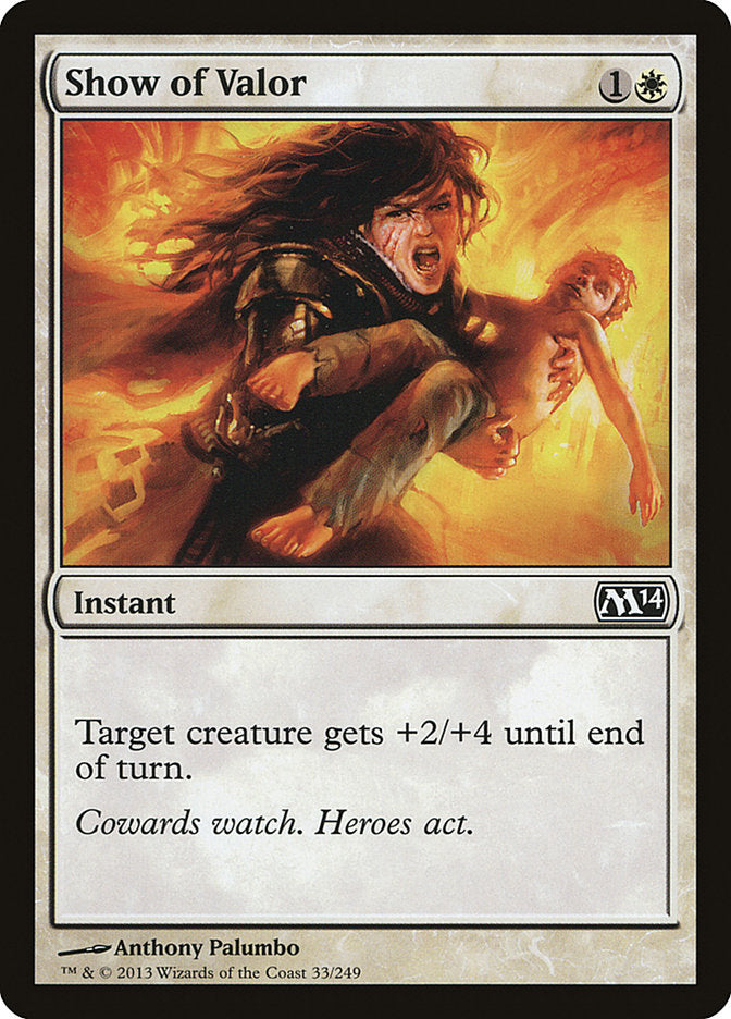 Card Scan of Show of Valor | M14