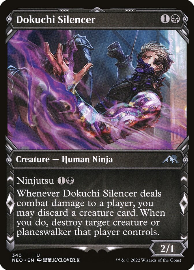 Card Scan of Dokuchi Silencer | NEO (Ninja Showcase)