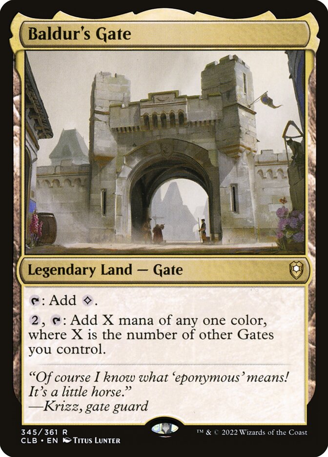 Card Scan of Baldur's Gate | CLB