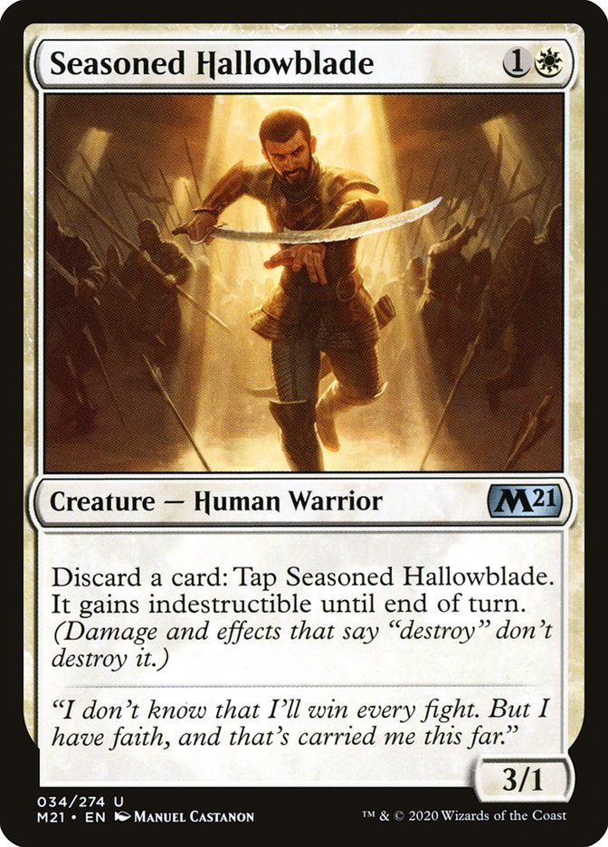 Card Scan of Seasoned Hallowblade | M21