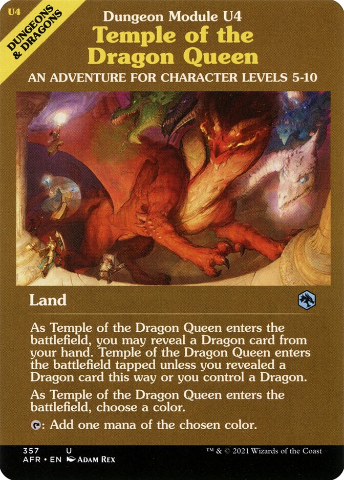 Card Scan of Temple of the Dragon Queen | AFR (Rulebook Art Showcase)