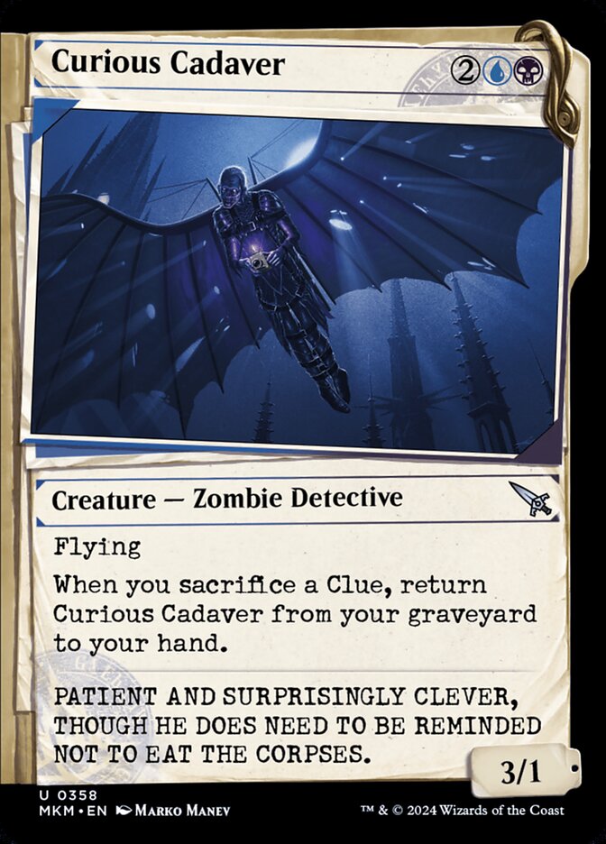 Card Scan of Curious Cadaver | MKM (Dossier Showcase)