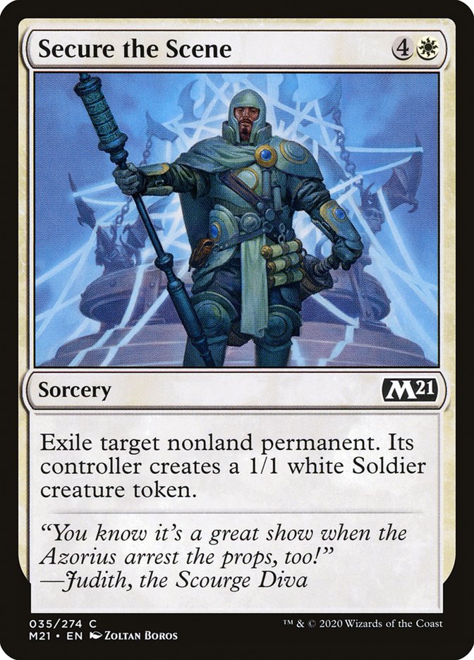 Card Scan of Secure the Scene | M21