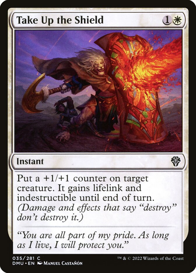 Card Scan of Take Up the Shield | DMU