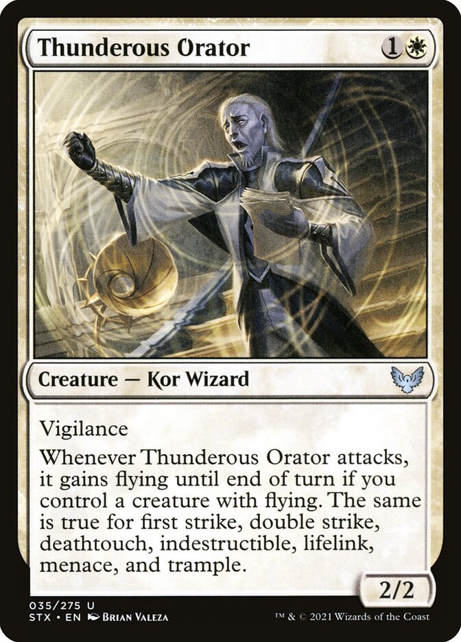 Card Scan of Thunderous Orator | STX