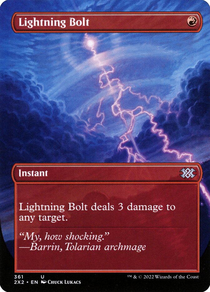 Card Scan of Lightning Bolt | 2X2 (Showcase)