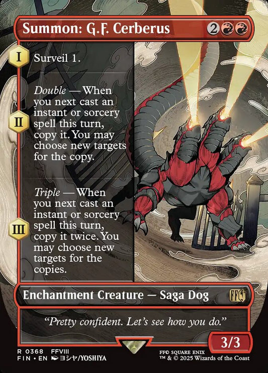 Summon: G.F. Cerberus | FIN (Borderless Alternate Art)