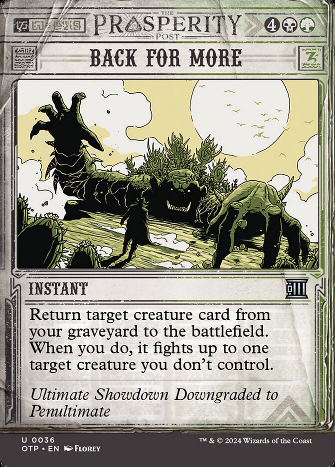 Card Scan of Back for More | OTP