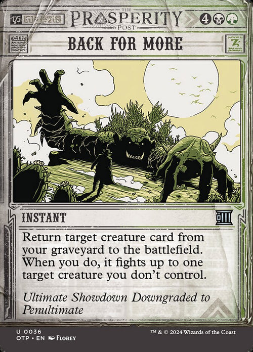 Card Scan of Back for More | OTP