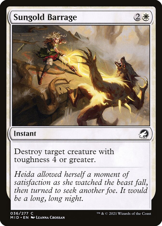 Card Scan of Sungold Barrage | MID
