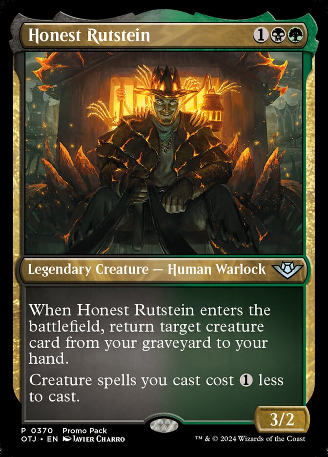Card Scan of Honest Rutstein | OTJ (Promo)