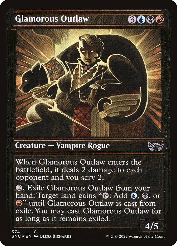 Glamorous Outlaw | Gilded Foil | SNC (Foil) - Card Scan