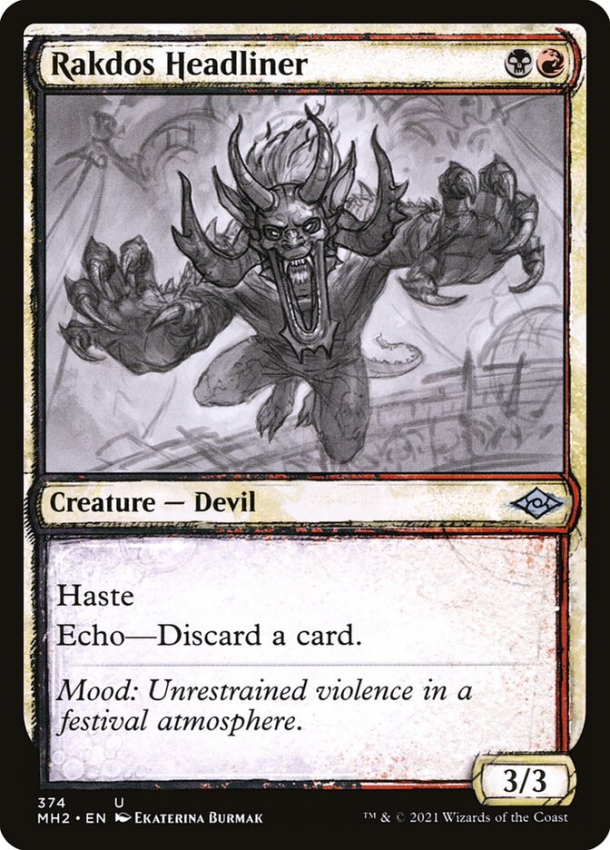 Card Scan of Rakdos Headliner | MH2 (Showcase)