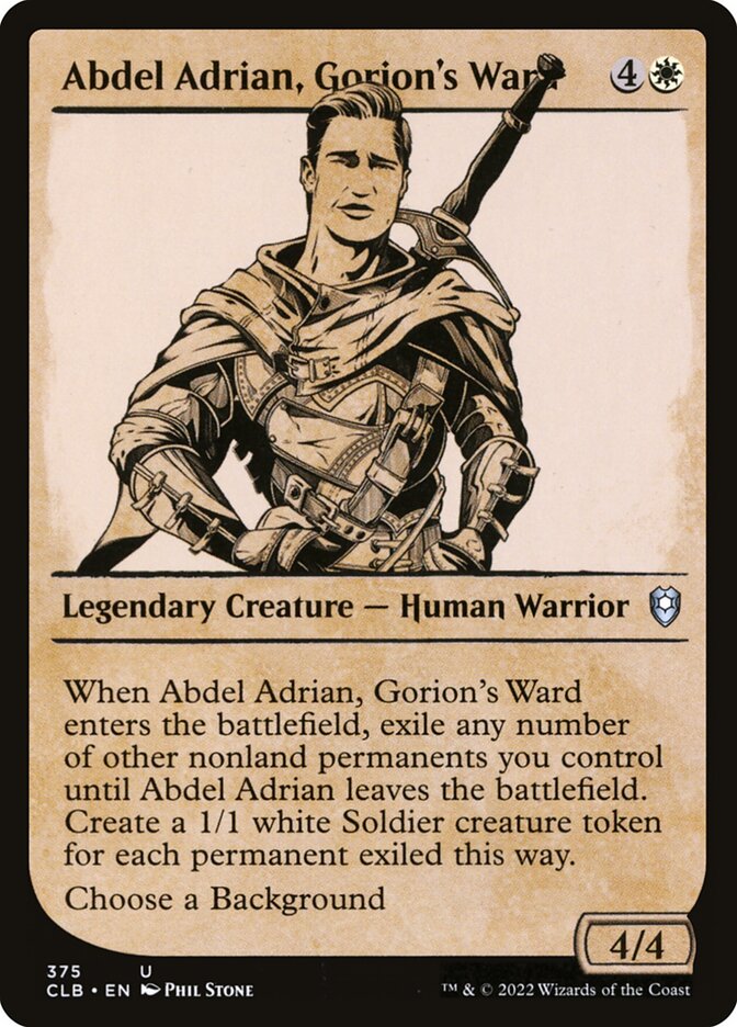 Card Scan of Abdel Adrian, Gorion's Ward | CLB (Showcase)