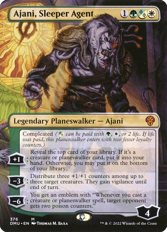 Ajani, Sleeper Agent | DMU (Borderless Planeswalker 376)