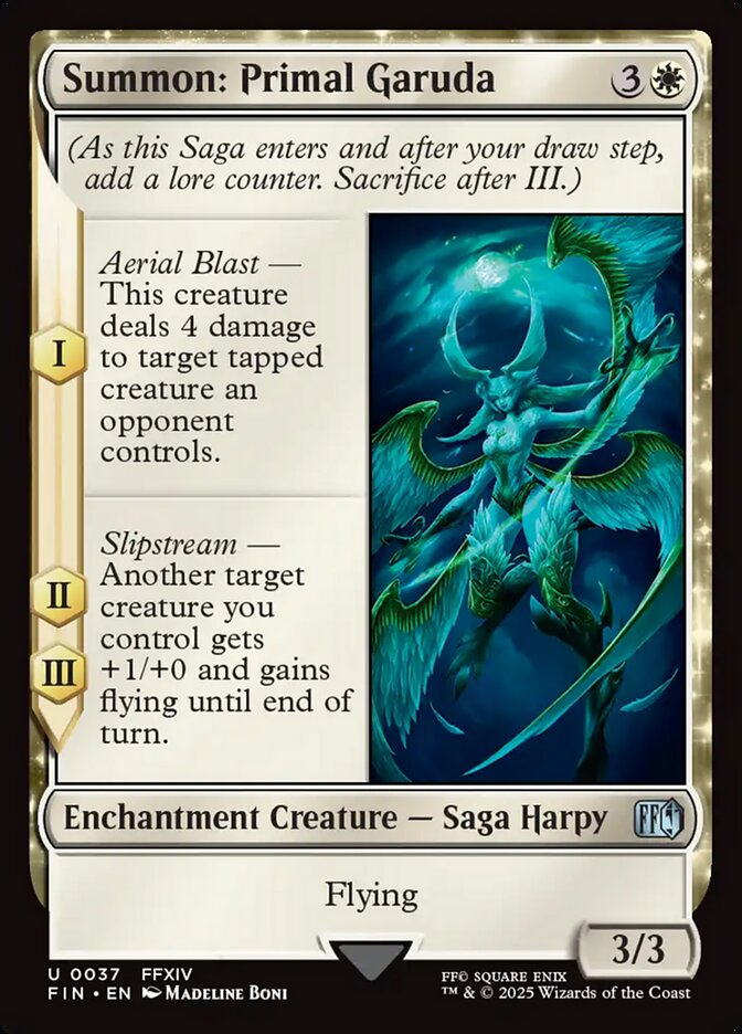 Card Scan of Summon: Primal Garuda | FIN