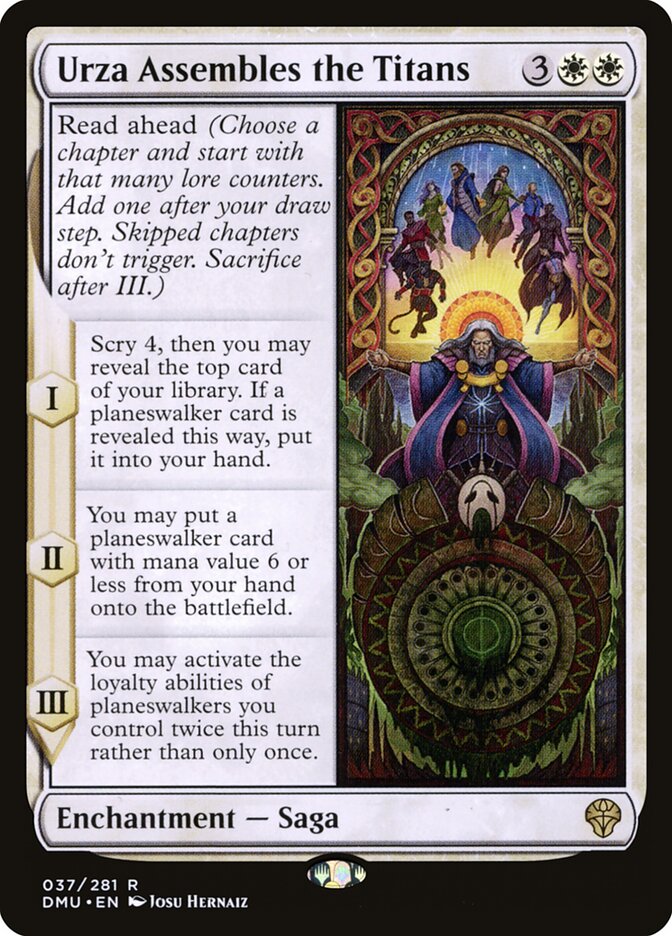 Card Scan of Urza Assembles the Titans | DMU
