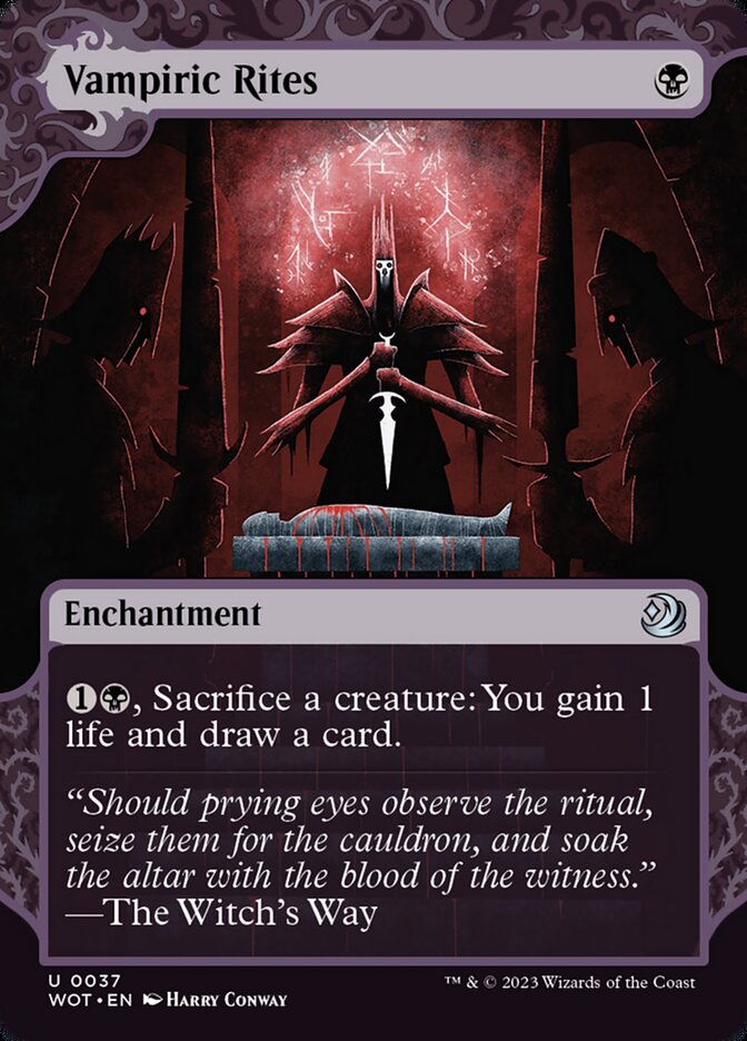 Card Scan of Vampiric Rites | WOT (Enchanting Tales)