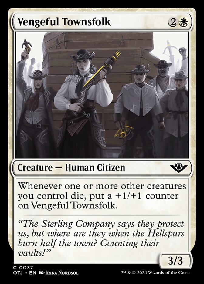 Card Scan of Vengeful Townsfolk | OTJ