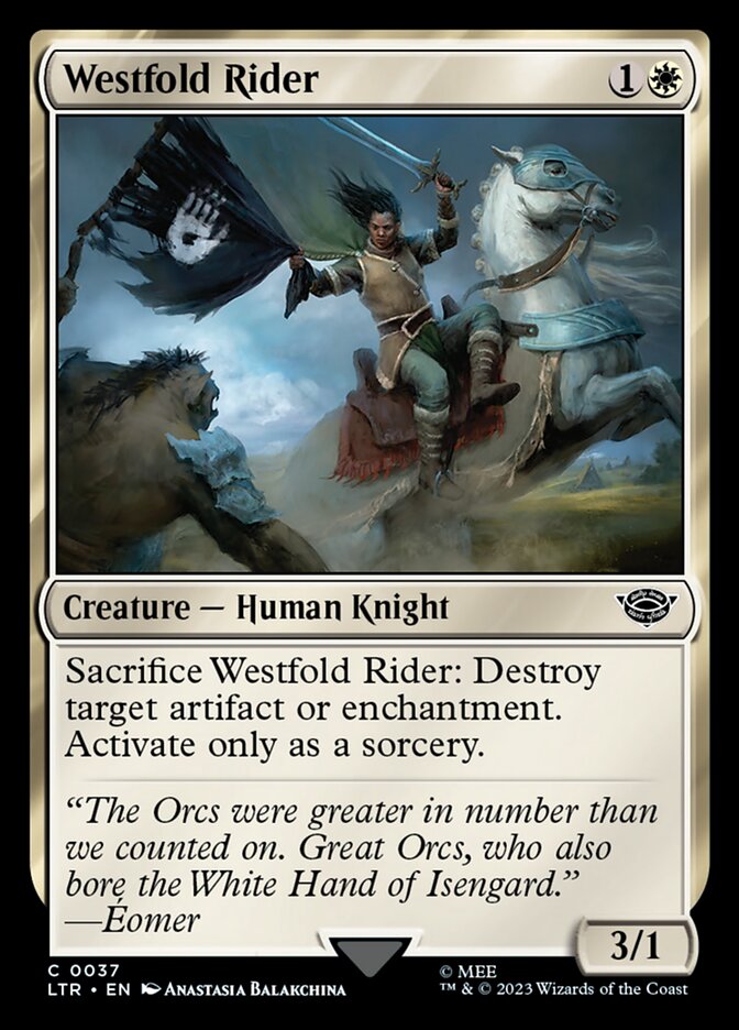 Card Scan of Westfold Rider | LTR