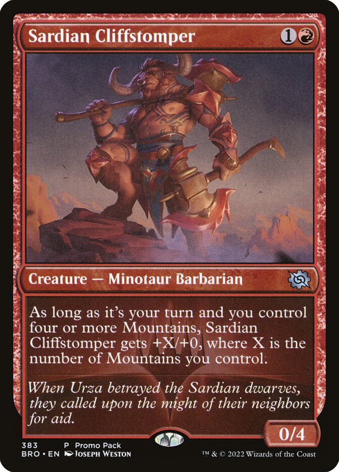 Card Scan of Sardian Cliffstomper | BRO (Promo)