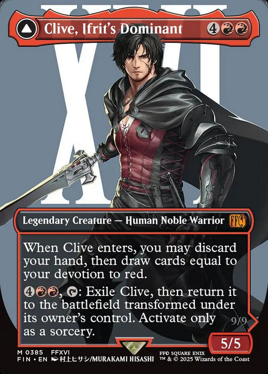 Clive, Ifrit's Dominant // Ifrit, Warden of Inferno | FIN (Borderless Alternate Art)