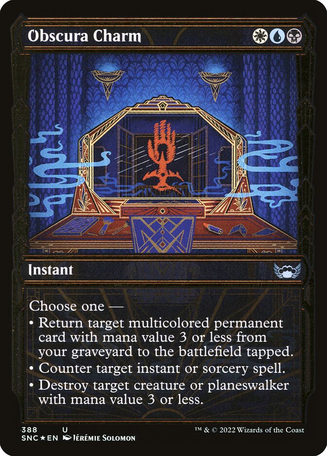 Obscura Charm | Gilded Foil | SNC (Foil) - Card Scan