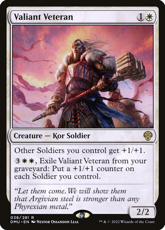 Card Scan of Valiant Veteran | DMU