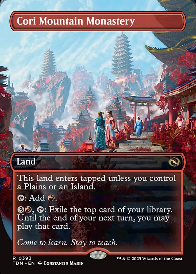 Card Scan of Cori Mountain Monastery | TDM (Borderless Alternate Art)