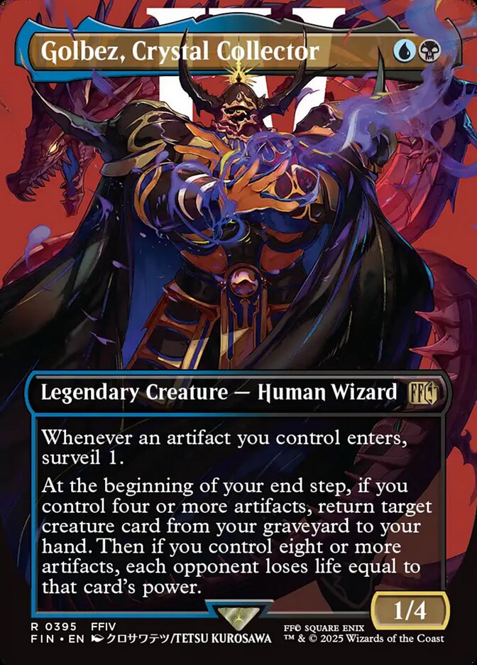 Card Scan of Golbez, Crystal Collector | FIN (Borderless Alternate Art)