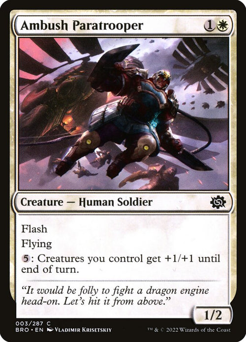 Card Scan of Ambush Paratrooper | BRO