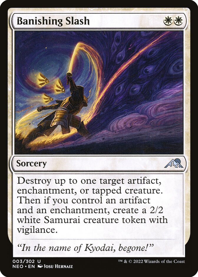 Card Scan of Banishing Slash | NEO