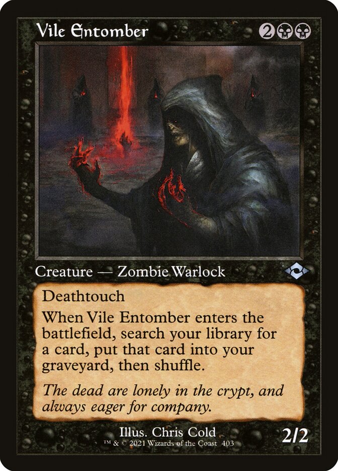 Card Scan of Vile Entomber | MH2 (Old-Frame Retro)