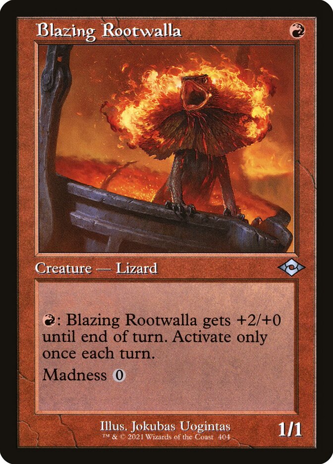 Card Scan of Blazing Rootwalla | MH2 (Old-Frame Retro)