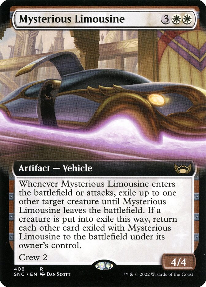 Card Scan of Mysterious Limousine | SNC (Extended Art)