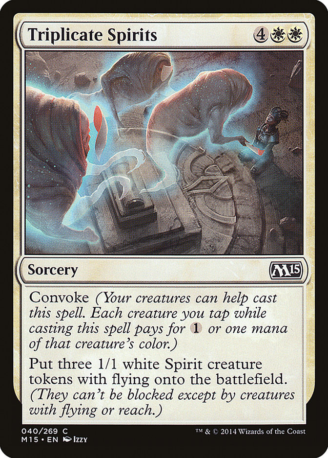Card Scan of Triplicate Spirits | M15