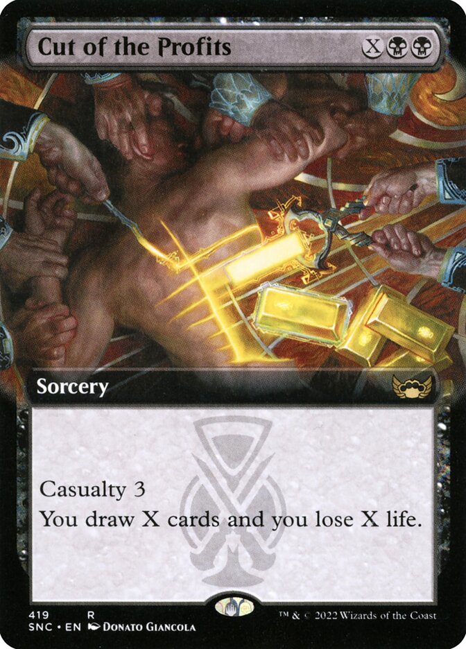 Cut of the Profits | Extended Art | SNC - Card Scan