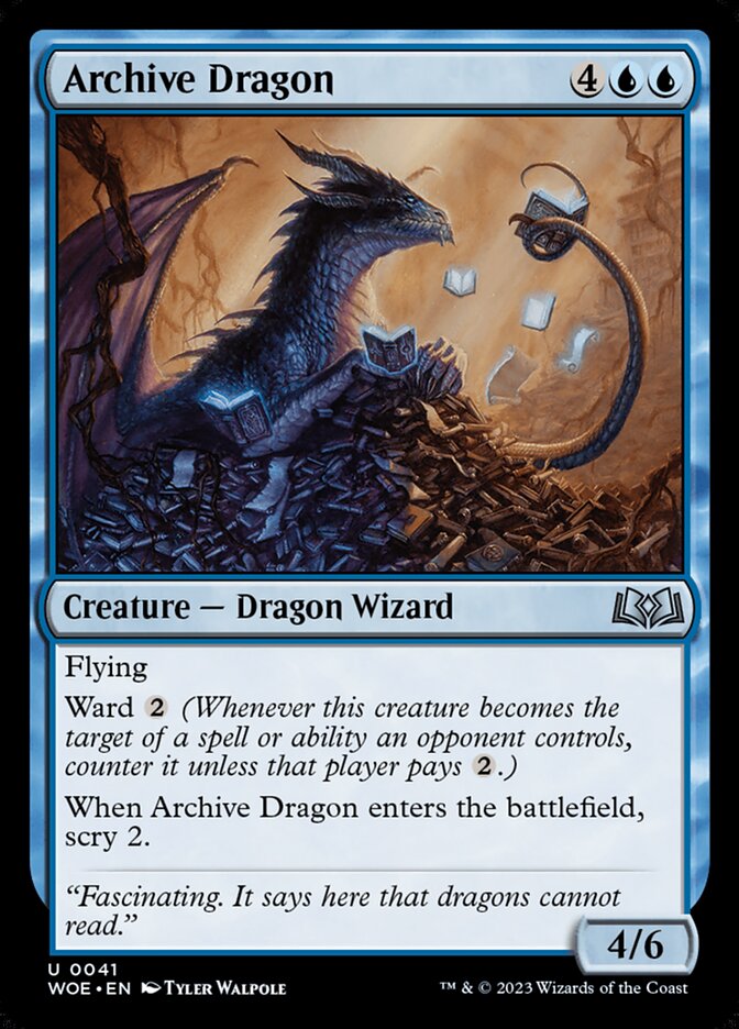 Card Scan of Archive Dragon | WOE