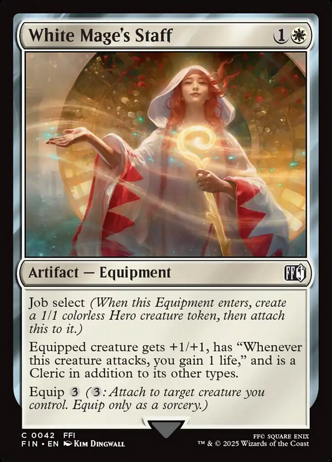 Card Scan of White Mage's Staff | FIN