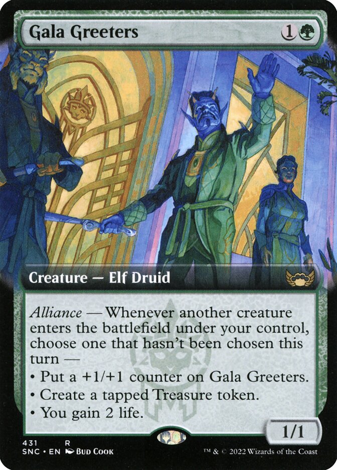 Card Scan of Gala Greeters | SNC (Extended Art)