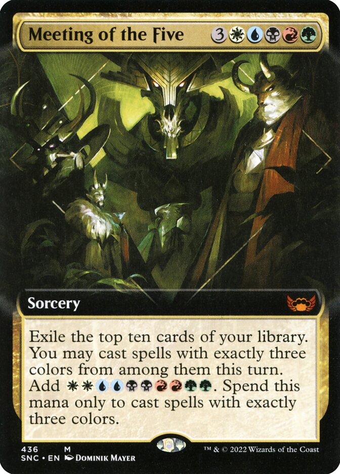Meeting of the Five | Extended Art | SNC (Foil) - Card Scan