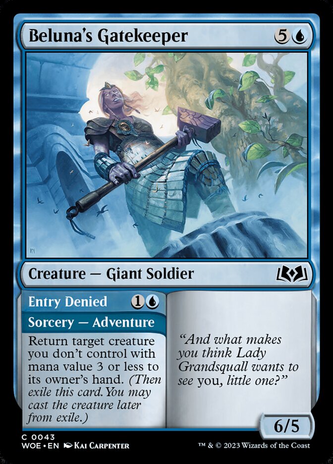 Card Scan of Beluna's Gatekeeper // Entry Denied | WOE